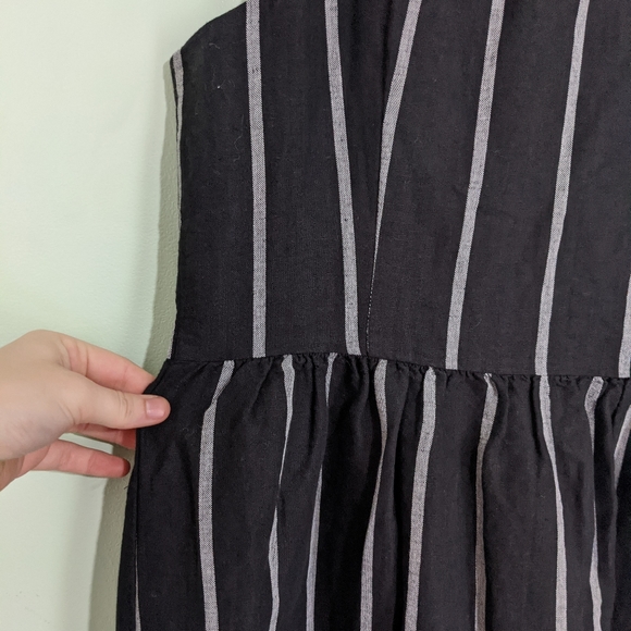 NWT Gap Button Front Striped Midi Dress - Picture 9 of 13